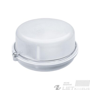 Šviestuvas saunai tvirtinamas 100W, E27, apvalus, baltas, IP54 , Eurohandel