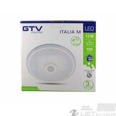LED šviestuvas ITALIA 16W, 4000K, 1200Lm, IP20, GTV LED šviestuvas ITALIA 16W, 4000K, 1200Lm, IP20, GTV