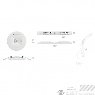 Šviestuvas avarinis Ontec C M1 180 NM ST, IP20, potinkinis, TM Technologie 1 Šviestuvas avarinis Ontec C M1 180 NM ST, IP20, potinkinis, TM Technologie 1