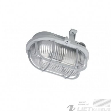 Šviestuvas 60W, E27, baltos grotelės, baltas, IP44, Pawbol Šviestuvas 60W, E27, baltos grotelės, baltas, IP44, Pawbol