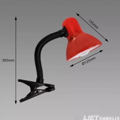 Šviestuvas TOLA CLIP 40W, E27,IP20, tvirtinamas, Struhm 6 Šviestuvas TOLA CLIP 40W, E27,IP20, tvirtinamas, Struhm 6