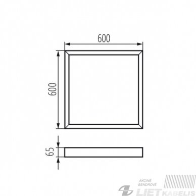 Šviestuvo rėmas ADTR-H, virštinkiniam montavimui 600x600mm , Kanlux 1 Šviestuvo rėmas ADTR-H, virštinkiniam montavimui 600x600mm , Kanlux 1
