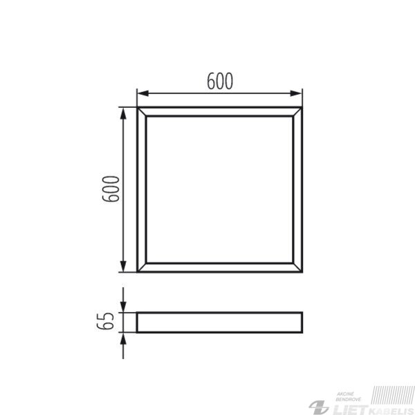 Šviestuvo rėmas ADTR-H, virštinkiniam montavimui 600x600mm , Kanlux 1