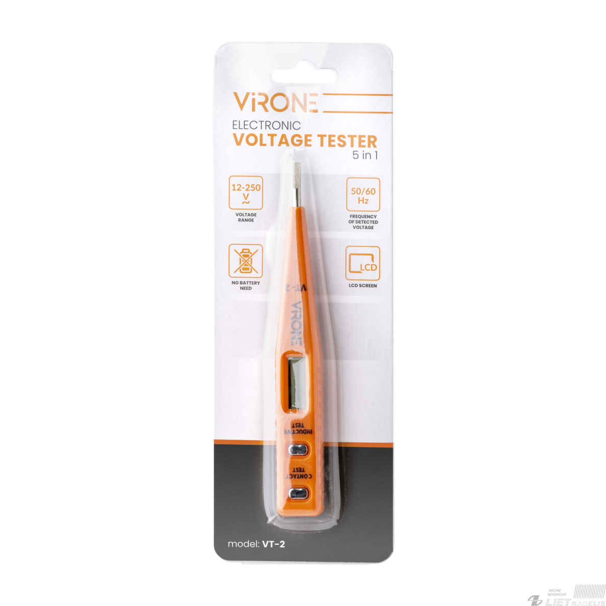 Testeris elektroninis įtampos 5in1, 12-25V, Virone 1