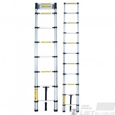Teleskopinės kopėčios BL-T380, 1x12 3,8m, HausHalt 1