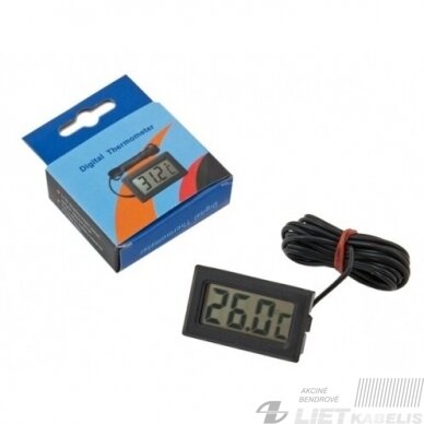 Skaitmeninis panelinis termometras su LCD ekranu Skaitmeninis panelinis termometras su LCD ekranu