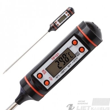 Termometras maistinis DTP-1 elektroninis 145mm -50/+300°C Termometras maistinis DTP-1 elektroninis 145mm -50/+300°C