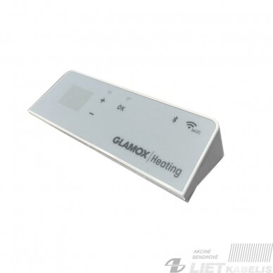 Termostatas Glamox Wi-Fi/BLE H40/H60, 230V, baltas,Adax