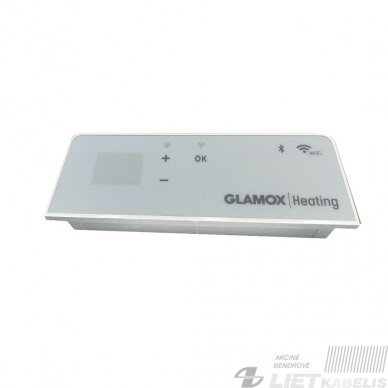 Termostatas Glamox Wi-Fi/BLE H40/H60, 230V, baltas,Adax 1