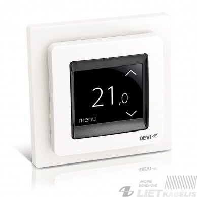 Termostatas grindims 140F1064 16A ip21 baltas touch DEVI Termostatas grindims 140F1064 16A ip21 baltas touch DEVI