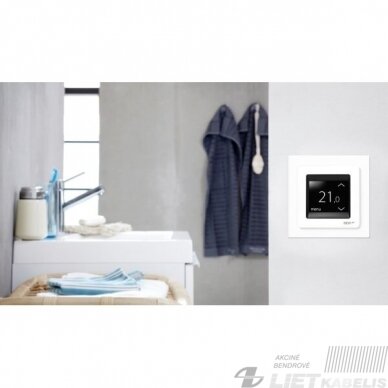 Termostatas grindims 140F1064 16A ip21 baltas touch DEVI 1 Termostatas grindims 140F1064 16A ip21 baltas touch DEVI 1