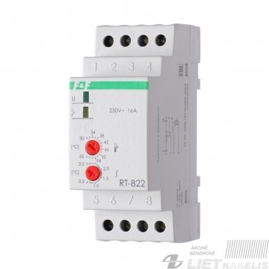 Termostatas RT-822 +30+60°C, F&F Termostatas RT-822 +30+60°C, F&F