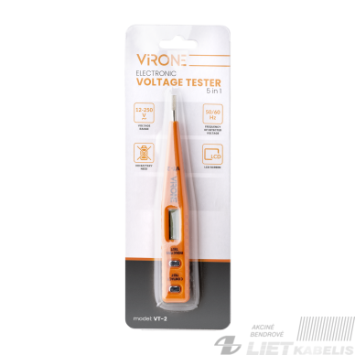 Testeris elektroninis įtampos 5in1, 12-25V, Virone 1 Testeris elektroninis įtampos 5in1, 12-25V, Virone 1
