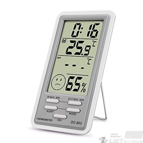 Termometras-higrometras Digital DC-803 (vidaus/lauko) 2 Termometras-higrometras Digital DC-803 (vidaus/lauko) 2