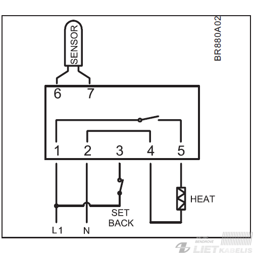 Termostatas ETV-1991, 16A, DIN, temperatūros, OJ Electronics 2 Termostatas ETV-1991, 16A, DIN, temperatūros, OJ Electronics 2