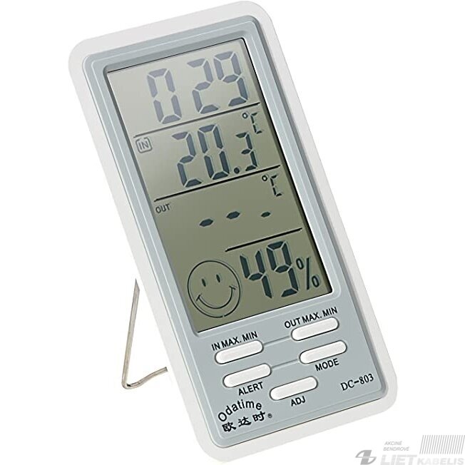Termometras-higrometras Digital DC-803 (vidaus/lauko) 1