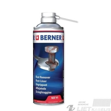 Tirpiklis rūdžių stiprus NSF H1 400ml, Berner Tirpiklis rūdžių stiprus NSF H1 400ml, Berner