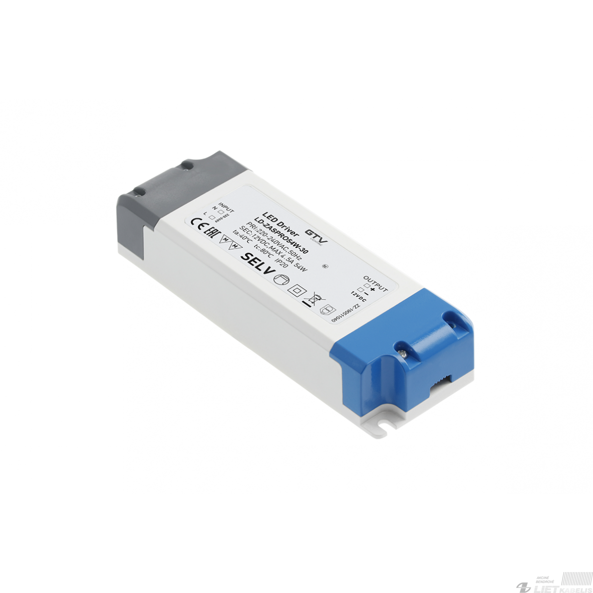 Transformatorius LD-ZAS 12W 12V DC GTV