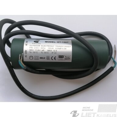 Transformatorius elektrinis ET-150T,230V, IP44 Transformatorius elektrinis ET-150T,230V, IP44