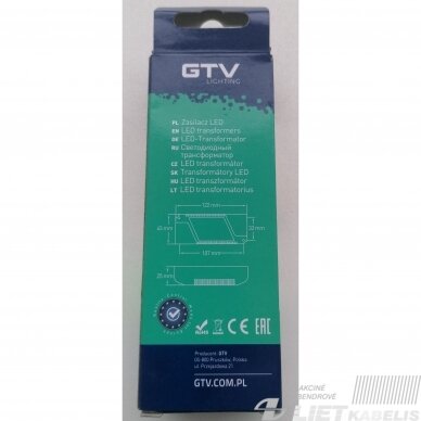 Transformatorius LD-ZAS 12W 12V DC GTV 1