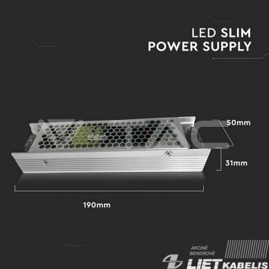 Transformatorius LED 120W, 10A, 12V, IP20, V-Tac 1