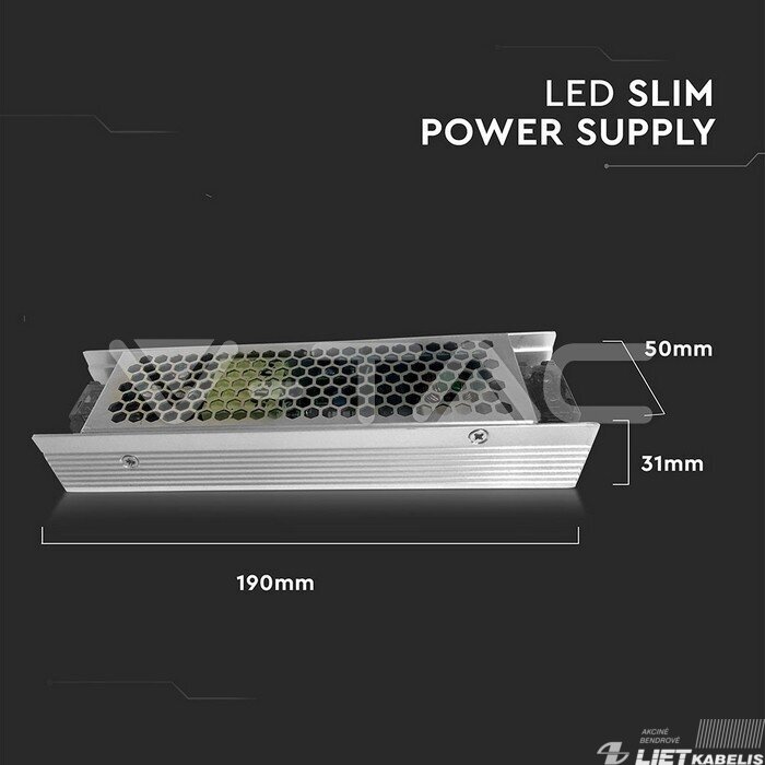 Transformatorius LED 120W, 10A, 12V, IP20, V-Tac 1