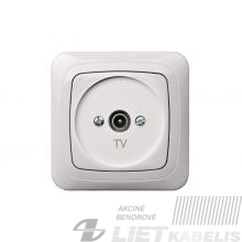 TV lizdas TV+R+SAT ĮAL-3-10-01 tarpinis, be rėmelio, baltas, Epsilon TV lizdas TV+R+SAT ĮAL-3-10-01 tarpinis, be rėmelio, baltas, Epsilon
