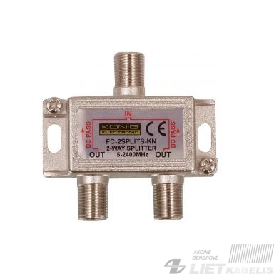TV signalo daliklis FV2 5-2400MHz su pereinamu maitinimu