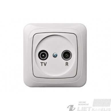 TV lizdas ĮAL-2-01 galinis, be rėmelio, baltas, Alfa, Liregus TV lizdas ĮAL-2-01 galinis, be rėmelio, baltas, Alfa, Liregus