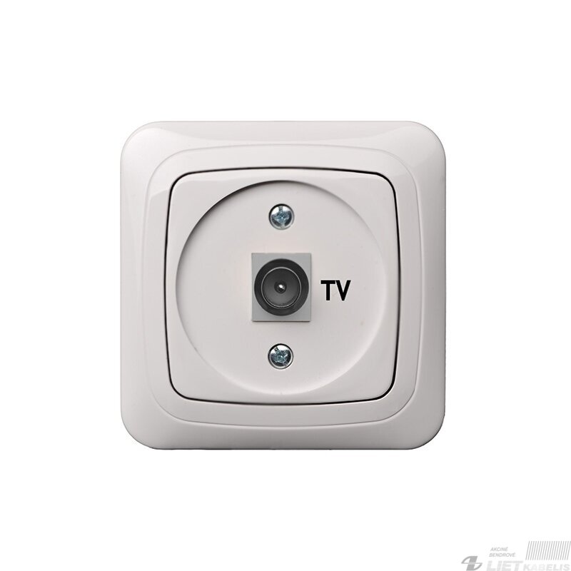 TV lizdas ĮAL-1-12-01 tarpinis, baltas, Alfa TV lizdas ĮAL-1-12-01 tarpinis, baltas, Alfa