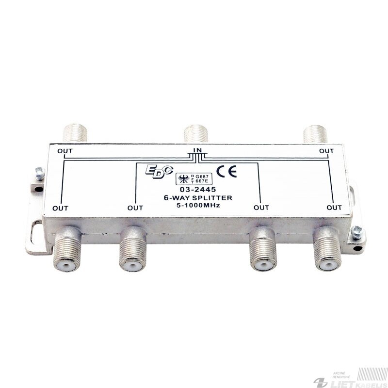 TV signalo daliklis FV6 5-1000MHz, EDC TV signalo daliklis FV6 5-1000MHz, EDC