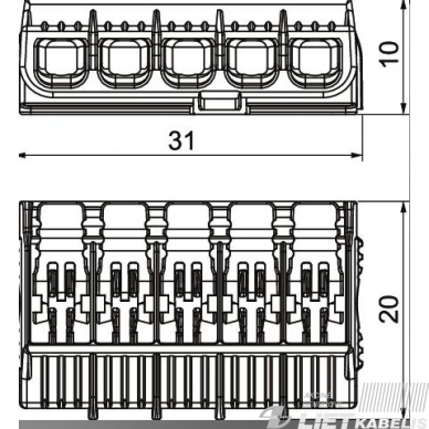 Jungtis universali HSK45 5x0.2-4mm², 32A, OBO 1 Jungtis universali HSK45 5x0.2-4mm², 32A, OBO 1