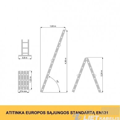 Universalios kopėčios Forte Tools 4413, 526 cm 2 Universalios kopėčios Forte Tools 4413, 526 cm 2