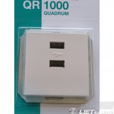 USB matinimo lizdas 2 vietų, 3,4A, 230V QR1000, Vilma