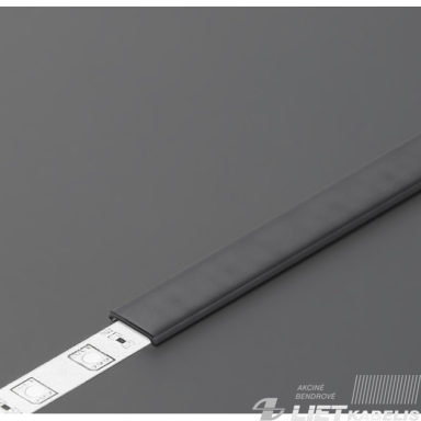 Uždengimo juosta LED profiliui C2 CLICK juodas 2m, Topmet