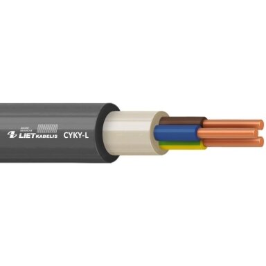 Varinis jėgos kabelis CYKY-L 3G1,5mm² Lietkabelis Varinis jėgos kabelis CYKY-L 3G1,5mm² Lietkabelis