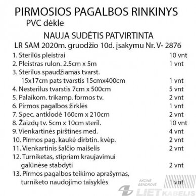 Vaistinėlė pirmos pagalbos rinkinys 2