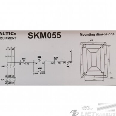 Variklio paleidimo blokas SKM055 5.5kW PF 2