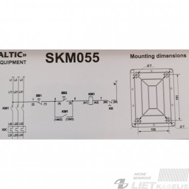 Variklio paleidimo blokas SKM055 5.5kW PF 3