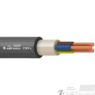 Varinis jėgos kabelis CYKY-L 3G1,5mm² Lietkabelis