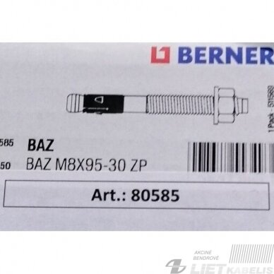 Varžtas inkarinis BAZ 8x95-30 ZP Berner 1