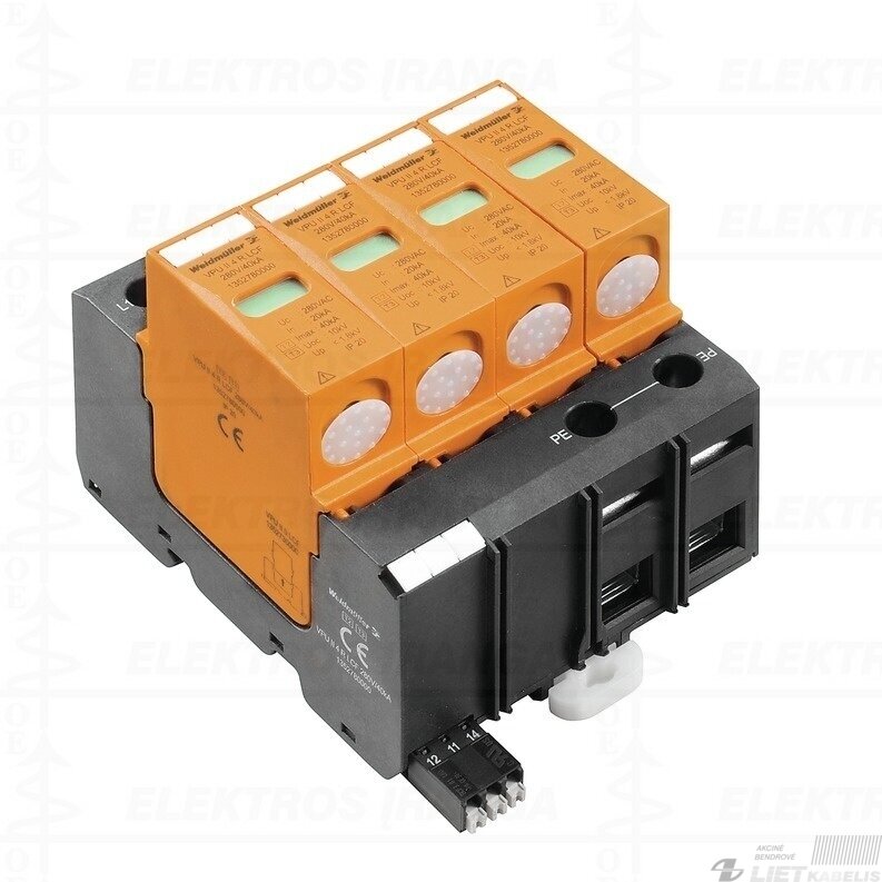 Viršįtampių ribotuvas VPUIIC+D 280V/40KA Weidmuller Viršįtampių ribotuvas VPUIIC+D 280V/40KA Weidmuller