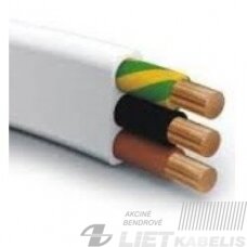 Plokščias monolitinis kabelis YDYp 3x2,5 mm², Lietkabelis