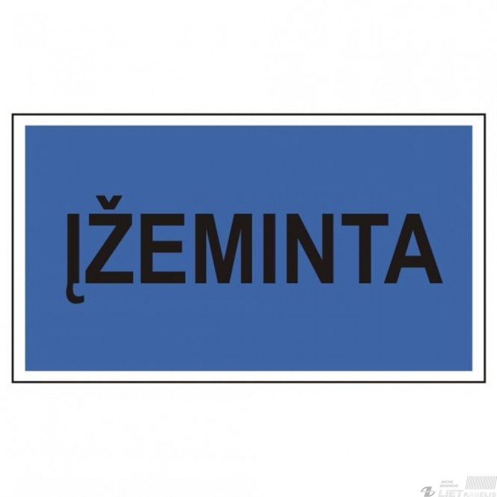 Ženklas "Įžeminta" (240x130 mm)