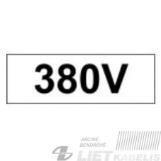 Ženklas -380V(40x14)mm Ženklas -380V(40x14)mm