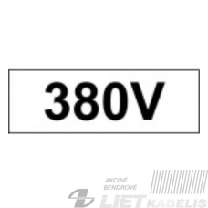 Ženklas -380V(40x14)mm