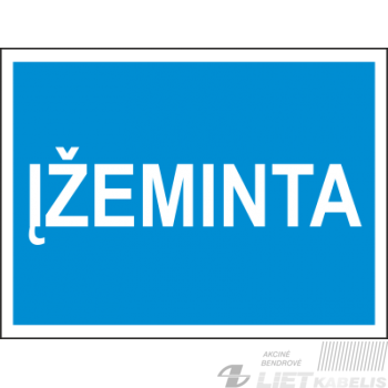 Ženklas "Įžeminta"(80x50) mm Ženklas "Įžeminta"(80x50) mm