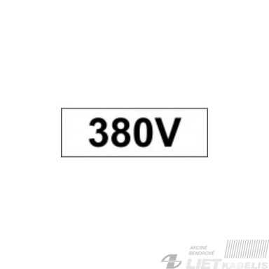 Ženklas -380V(40x14)mm