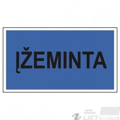 Ženklas "Įžeminta" (240x130 mm) Ženklas "Įžeminta" (240x130 mm)