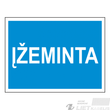 Ženklas "Įžeminta"(80x50) mm
